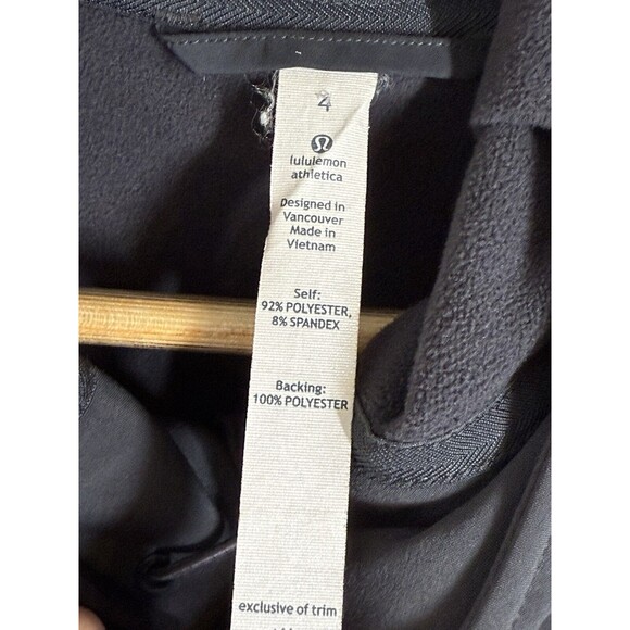 Lululemon Apres Women's Long Gray Softshell Hooded Jacket Full Zip Coat Size 4 - Picture 8 of 16